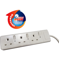 3 Gangs Safety Extension Sockets